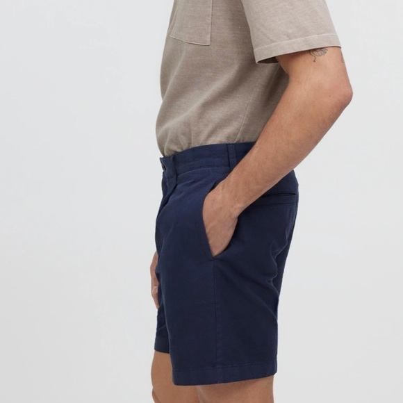 Madewell after midnight Cotton-Hemp Blend Pleated Shorts - Picture 3 of 6